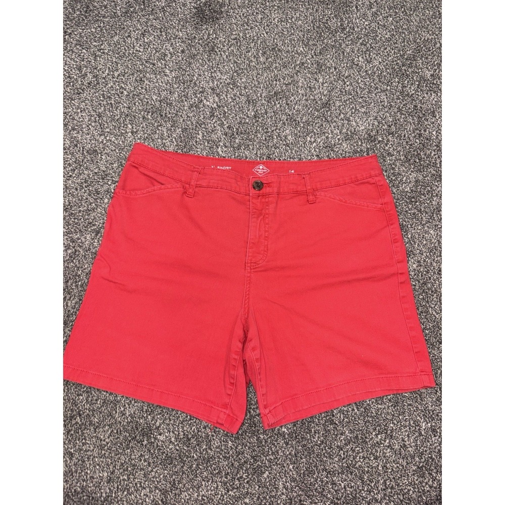 St John's Bay Women's 14 Short Red Shorts